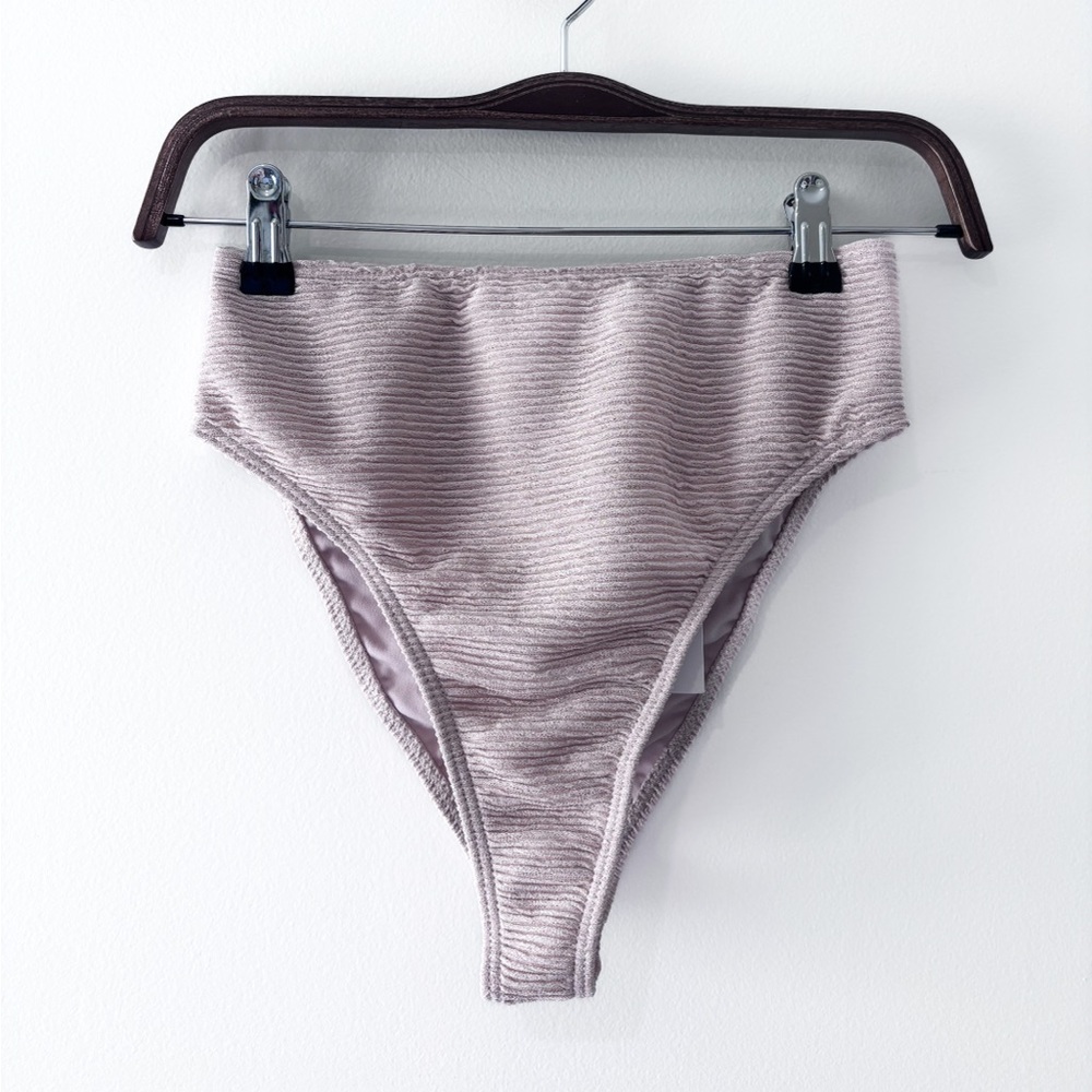 Rumer the Label Cassidy High Waist Bikini Bottoms Nude M NWT Revolve